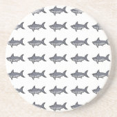 Dessous De Verre En Grès Requins (Devant)