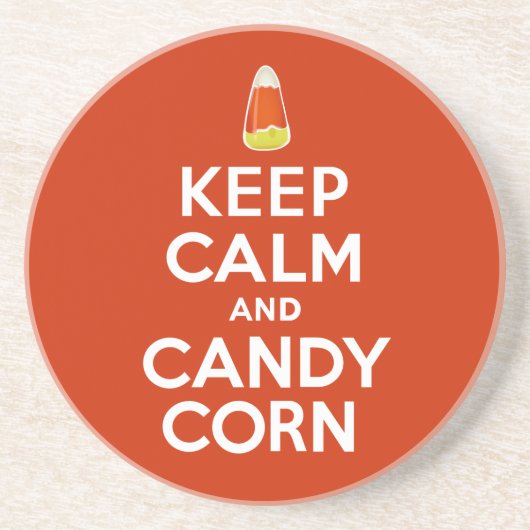 Dessous De Verre En Grès Restez calme et bonbons Corn (Devant)