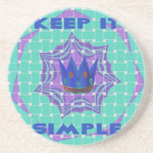 Dessous De Verre En Grès Restez simple : l'art Motif de la Clarté Royale