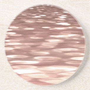 Dessous De Verre En Grès Résumé #3 : Rose cuivre doré scintillant