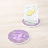 Dessous De Verre En Grès Résumé Or Violet (Côté)