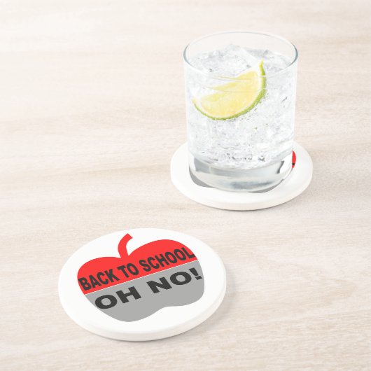 Dessous De Verre En Grès Retour À L'École Oh Non (Côté)