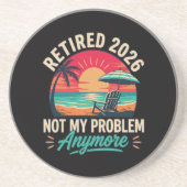 Dessous De Verre En Grès Retraité 2026 Plus Mon Problème  (Devant)
