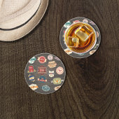 Dessous De Verre En Grès Retro Beer Étiquettes Collage