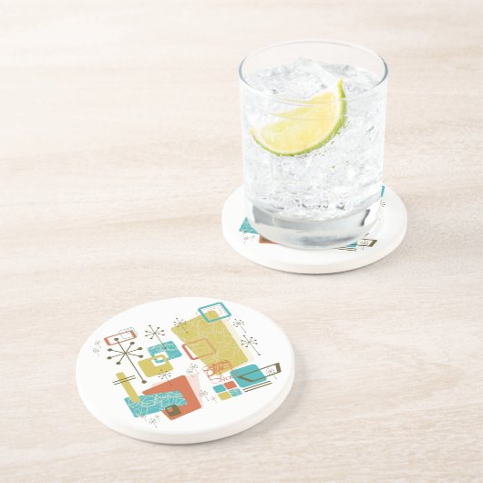 Dessous De Verre En Grès Rétro classique (Côté)