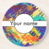 Dessous De Verre En Grès Rétro conception d'abrégé sur texture (Devant)