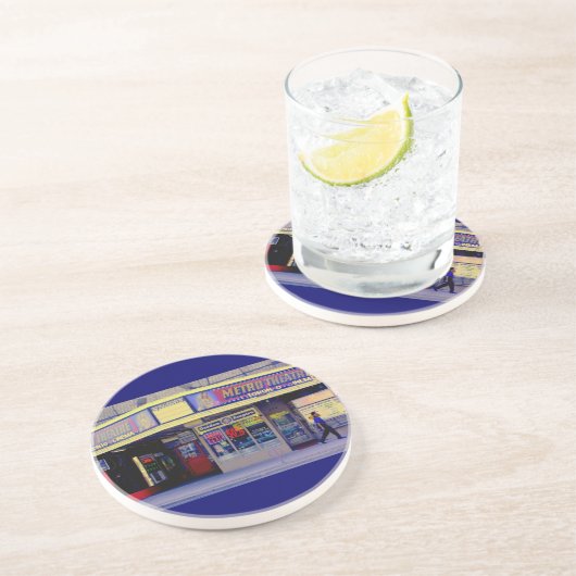 Dessous De Verre En Grès Rétro métro (Côté)