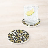 Dessous De Verre En Grès Rétro Moderne du Milieu du Siècle (Côté)