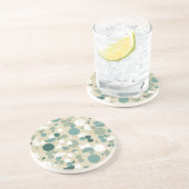 Dessous De Verre En Grès Rétro motif abstrait (Côté)