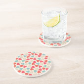 Dessous De Verre En Grès Rétro motif de Saint-Valentin (Côté)