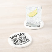Dessous De Verre En Grès Retro Papa fiscal Snack Art (Côté)
