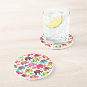 Dessous De Verre En Grès rétro papier peint de motif d'enfants d'éléphant (Côté)