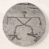 Dessous De Verre En Grès Rétro pétroglyphe hawaïenne - pétroglyphes (Devant)