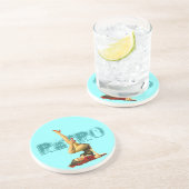 Dessous De Verre En Grès Rétro Pin (Côté)