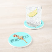 Dessous De Verre En Grès Retro Pin Up (Côté)