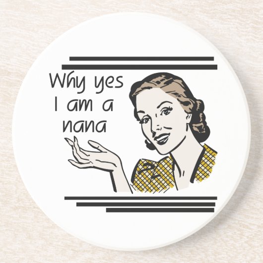 Dessous De Verre En Grès Rétro T-shirts et cadeaux de Nana (Devant)