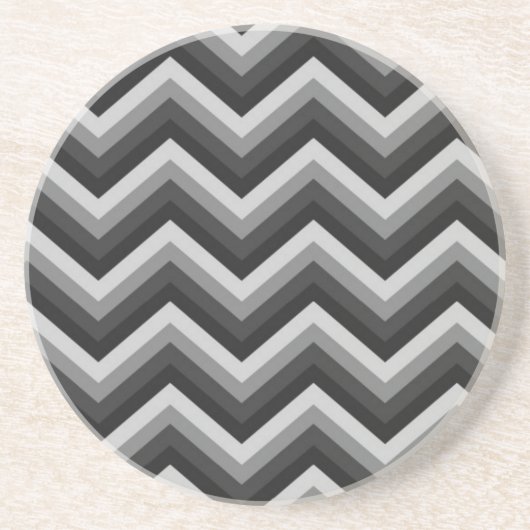 Dessous De Verre En Grès Rétro zigzag Chevron de motif (Devant)