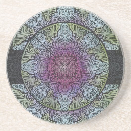 Dessous De Verre En Grès Réveil zen, reiki, guérison, chakra (Devant)