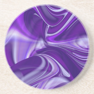 Dessous De Verre En Grès Rêves arc-en-ciel à fleurs violettes