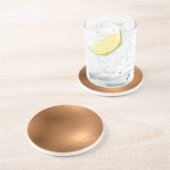 Dessous De Verre En Grès Revêtement de cuivre brossé (Côté)