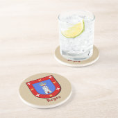 Dessous De Verre En Grès Reyes Bouclier héraldique (Côté)