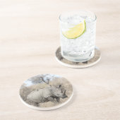 Dessous De Verre En Grès Rhino blanc (Côté)