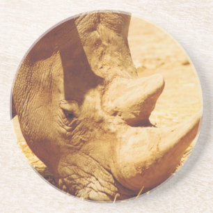 Dessous De Verre En Grès Rhinoceros Love