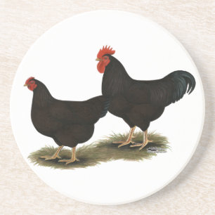 Dessous De Verre En Grès Rhode Island Red Bantams