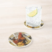 Dessous De Verre En Grès Rhode Island Red Rooster (Côté)