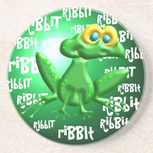 Dessous De Verre En Grès Ribbit ! (Devant)