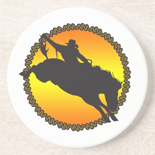 Dessous De Verre En Grès Ride Bronc (Devant)