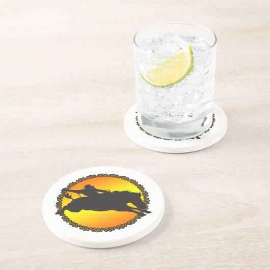 Dessous De Verre En Grès Ride Bronc (Côté)