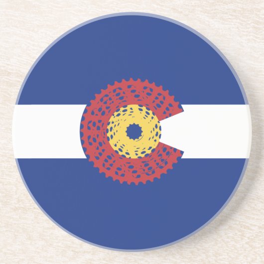 Dessous De Verre En Grès Ride Colorado (Bicycle Cassette) (Devant)