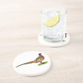 Dessous De Verre En Grès Ringneck Pheasant Rooster (Côté)