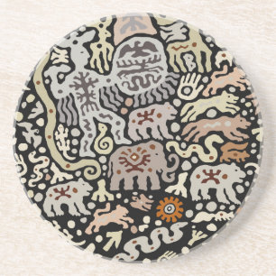 Dessous De Verre En Grès Rituel chamanique du Peyote