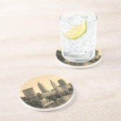 Dessous De Verre En Grès Riverview Cleveland (Sepia) (Côté)