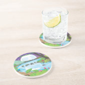 Dessous De Verre En Grès Rivière de la forêt tropicale (Côté)