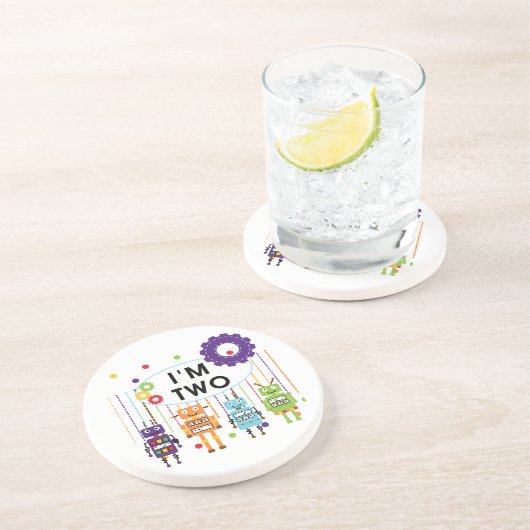 Dessous De Verre En Grès Robot 2e chemises et cadeaux d'anniversaire (Côté)