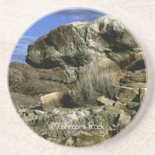 Dessous De Verre En Grès Roche de champignons (Devant)