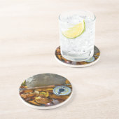 Dessous De Verre En Grès Rod de pêche à la mouche (Côté)
