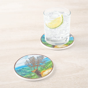 Dessous De Verre En Grès Roi Cervus