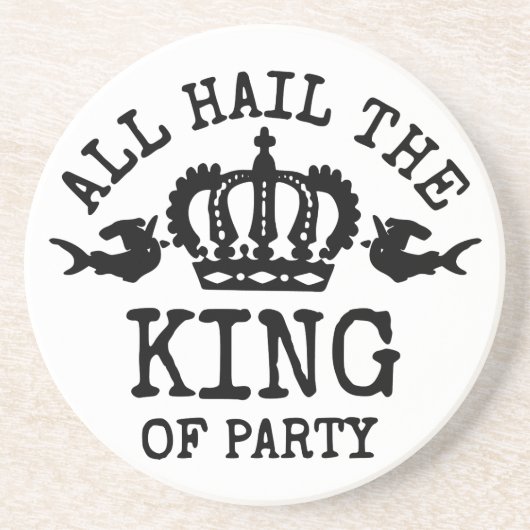 Dessous De Verre En Grès Roi de partie (Devant)