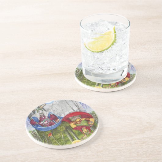 Dessous De Verre En Grès Roi Saint / Roi Chêne (Côté)