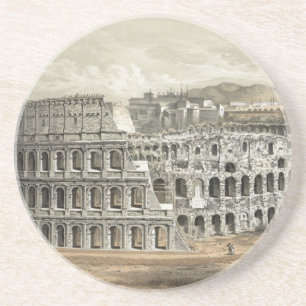 Dessous De Verre En Grès Roman Vintage Art