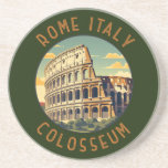 Dessous De Verre En Grès Rome Italie Colisée Voyage Art Vintage<br><div class="desc">Design vectoriel du Colisée de Rome. Rome est située dans la partie centrale-ouest de la péninsule italienne,  dans le Latium,  le long des rives du Tibre.</div>