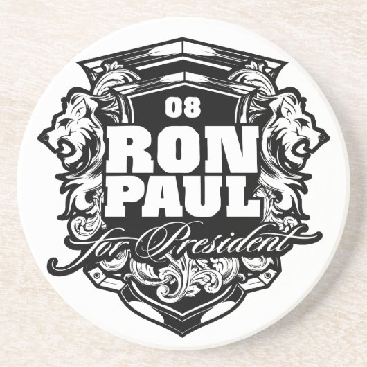 Dessous De Verre En Grès Ron Paul, président (Devant)