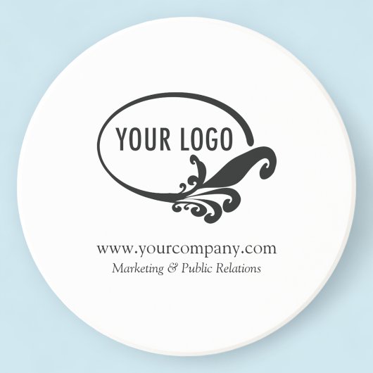 Dessous de verre en grès rond personnalisé Logo de