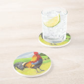Dessous De Verre En Grès Rooster (Côté)