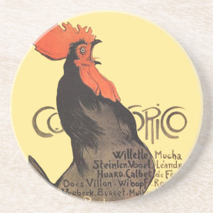 Dessous De Verre En Grès Rooster Steinlen Cocorico