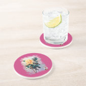 Dessous De Verre En Grès Rosa/Rose (Côté)